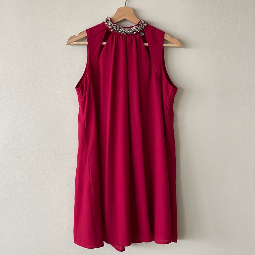 TOBI High Neck Embellished Sleeves Dress